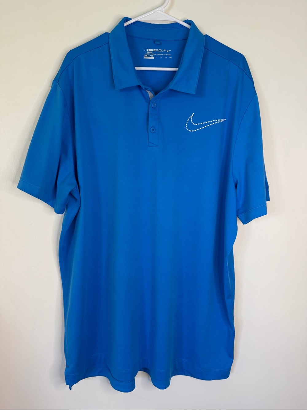 Nike Men’s Royal Blue Golf Polo with Dotted Swoosh XXL performance athletic